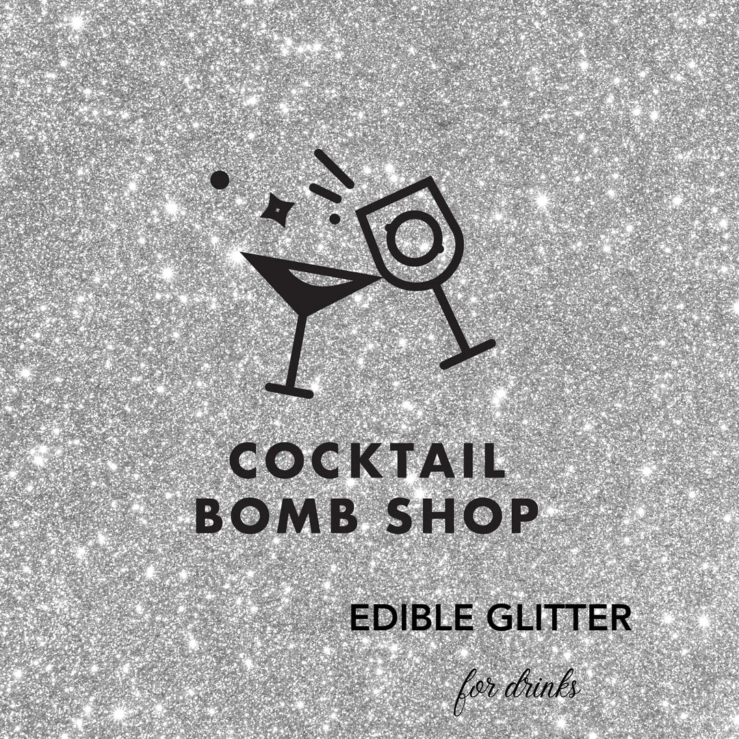 Bombe à cocktail - Paillettes comestibles argentées