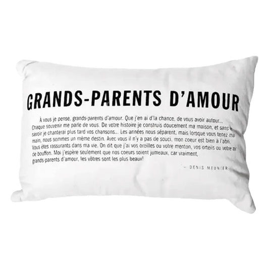 Grands-parents d'amour - Coussin poétique par Denis Meunier