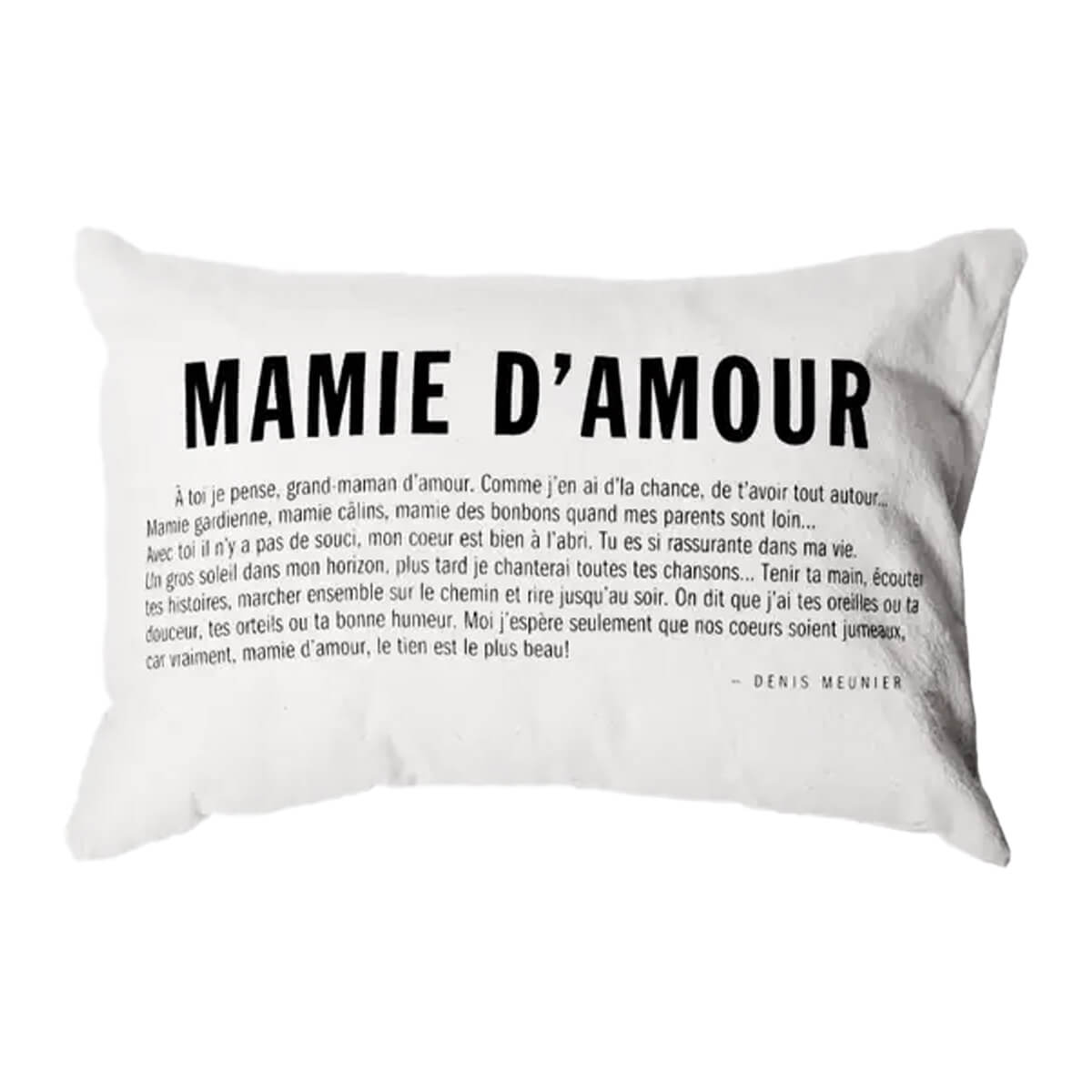 Mamie d'amour - Coussin poétique par Denis Meunier
